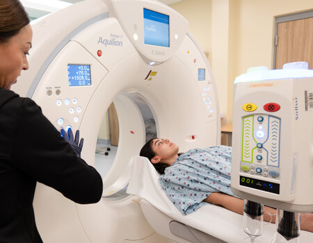 Patient having mri imaging